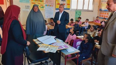 وكيل تعليم الشرقية يتفقد مدرسة الشهيد إيهاب فتحى الابتدائية بأبوحماد 