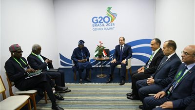  السيسي ونظيره النيجيري يبحثان أوضاع السلم والأمن الأفريقي والحفاظ على سيادة واستقلال دول القارة