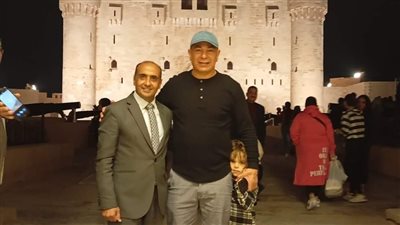 حسام حسن وأسرته في زيارة لقلعة قايتباي (صور)