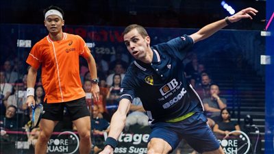 الإسكواش، علي فرج يتأهل لنهائي بطولة سنغافورة المفتوحة