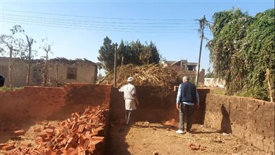 تنفيذ 8 حالات إزالة تعدي على أرض أملاك دولة بقنا