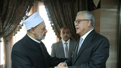 شيخ الأزهر يستقبل المستشار حنفي الجبالي رئيس مجلس النواب