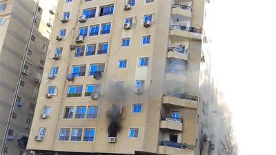 حريق يلتهم شقة في زهراء المعادي (صور)