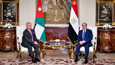  الرئيس السيسي وملك الأردن يشددان على أهمية نجاح مؤتمر دعم الاستجابة الإنسانية لغزة 