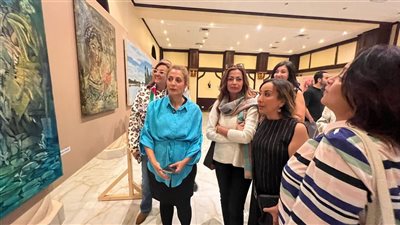 بحضور بشرى وأحمد فتحي، مهرجان الفيوم ينظم معرضا للفن التشكيلي بمشاركة النجوم