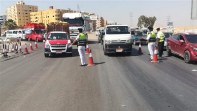 تحويلات مرورية بمحور الأوتوستراد لتنفيذ أعمال القطار الكهربائي السريع 