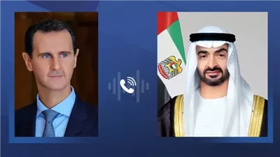 بن زايد يؤكد لـ الأسد دعم الإمارات للدولة السورية في محاربة الإرهاب