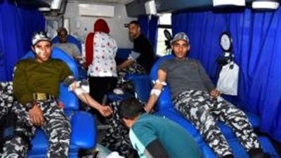 حملة للتبرع بالدم بمديرية أمن أسيوط