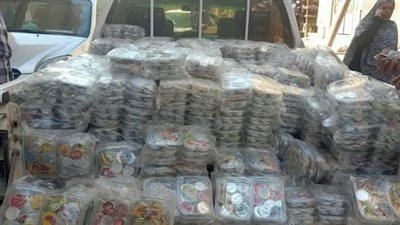 التحفظ على 61 ألف قطعة شيكولاته فاسدة بحملات تموينية على أسواق الفيوم