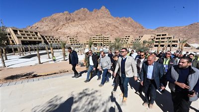 وزير الإسكان يتفقد عددا من مشروعات تطوير موقع التجلى الأعظم بسانت كاترين