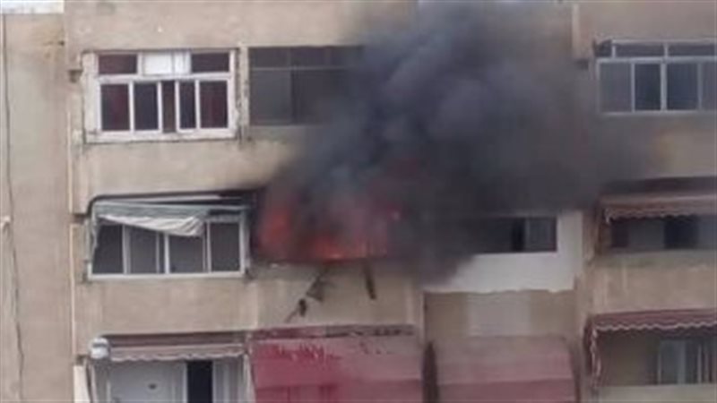 نشوب حريق داخل شقة