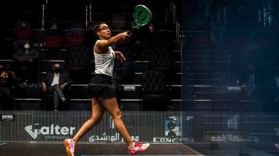 هانيا الحمامي وسنا إبراهيم تتأهلان لربع نهائي بطولة هونج كونج للإسكواش 