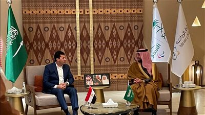 عقب وصوله الرياض لحضور اجتماعات الوادا، وزير الشباب والرياضة يلتقي نظيره السعودي