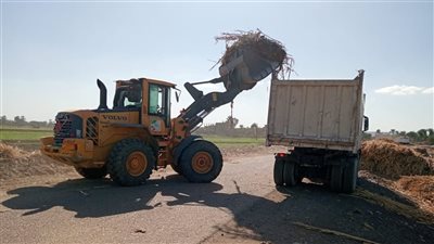 رفع 180 طنا من تراكمات القمامة والمخلفات بأبوتيج في أسيوط 