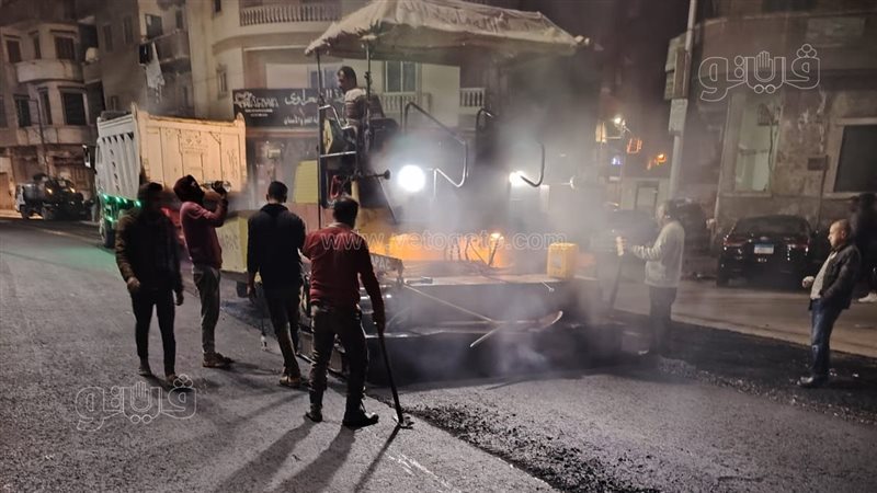 انتهاء رصف شارع النحاس