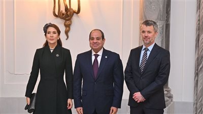 ملك الدنمارك يقيم مأدبة عشاء تكريما للرئيس السيسي