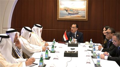 مدبولي يلتقي وفد رجال أعمال غرفة التجارة والصناعة القطرية 