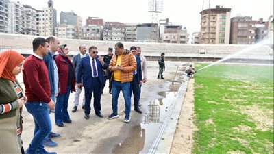 محافظ الدقهلية يتفقد أعمال تطوير ملعب استاد المنصورة (صور)