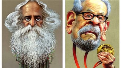 معرض كاريكاتير طاغور.. نجيب محفوظ في مركز مولانا أزاد الهندي 