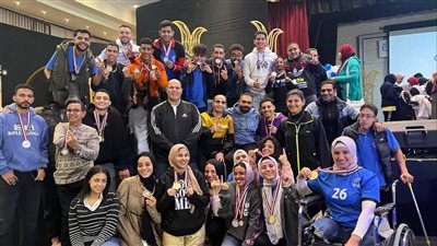 منتخب ذوي الهمم بجامعة حلوان يحصد 23 ميدالية في بطولة 