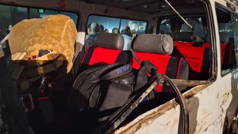  حادث انقلاب ميكروباص
