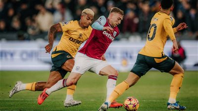 الدوري الإنجليزي، تعادل سلبي بين وست هام وولفرهامبتون في الشوط الأول