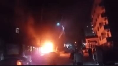 المعمل الجنائي بفحص آثار حريق 