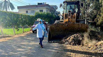 رئيس ديرب نجم بالشرقية يتابع أعمال النظافة بطريق الزقازيق والوحدات المحلية والمخابز 