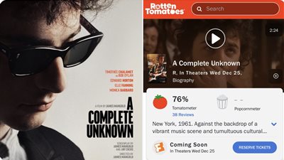 A Complete Unknown يحصل على تقييم 76% من موقع 'Rotten Tomatoes'