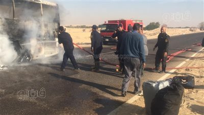 نقل الناجين السودانيين من حريق أتوبيس صحراوي الأقصر إلى ساحة آل الطيب