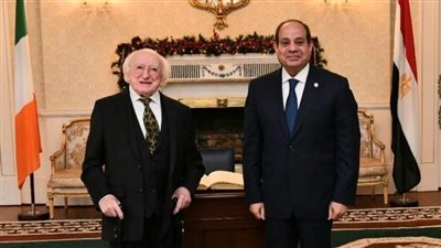 رئيس أيرلندا يشيد بجهود مصر المتواصلة للتهدئة ودعم القضية الفلسطينية