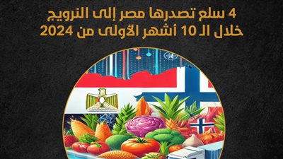 4 سلع تصدرها مصر إلى النرويج خلال الـ 10 أشهر الأولى من 2024 (إنفوجراف)