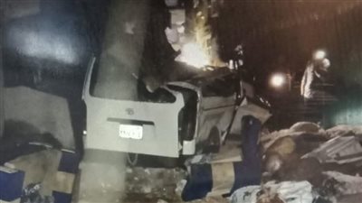 انهيار جزئي لـ منزل بطنطا يتسبب في تحطم ميكروباص (صور) 