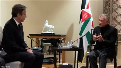 ملك الأردن لـ بلينكن: وقف حرب غزة أول خطوات التهدئة الشاملة بالمنطقة