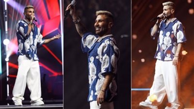 أحمد سعد بإطلالة شبابية بحفل الكويت ويوجه رسالة إلى جمهوره: الرقص ممنوع وهحاول أضبط نفسي (صور)