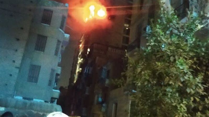 لحظة اندلاع حريق