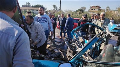 بالأسماء، مصرع 4 أشخاص بحادث تصادم في القليوبية 