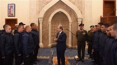 السيسي يشهد اختبارات كشف الهيئة للطلبة المتقدمين للالتحاق بالأكاديمية العسكرية 