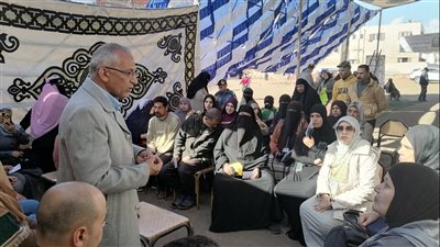 محافظ الدقهلية يتابع أعمال القافلة المجانية بقرية العصافرة في المطرية