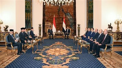 المطالبة بانسحاب إسرائيل من فلسطين وسوريا تتصدر المباحثات المصرية الإندونيسية بالقاهرة (فيديو وصور)