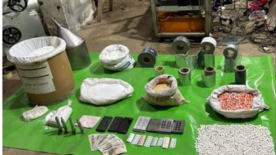 ضبط أقراص مخدرة بـ 6.5 مليون جنيه داخل مصنع ترامادول بالإسكندرية