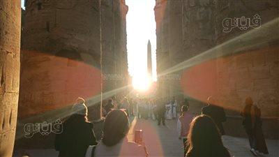 عظمة الفراعنة تتجلى، 15 صورة ترصد تعامد الشمس على معابد الكرنك في الأقصر