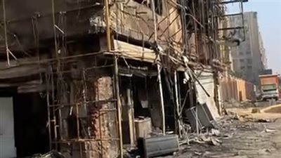 مشاهد جديدة فى حريق مطعم تفويلة وشقق سكنية فى فيصل