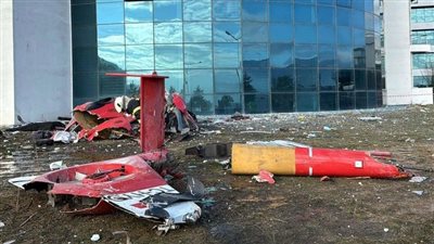 مصرع 4 أشخاص جراء اصطدام مروحية بمستشفى في تركيا (فيديو)