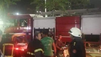 المعمل الجنائي يفحص حريقا نشب داخل مطبعة في المرج