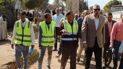 محافظ أسوان يتفقد مشروع رصف طريق إدفو - مرسى علم (صور)