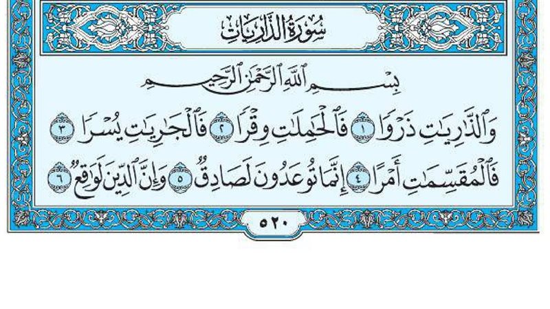 أٍسماء سورة الذاريات