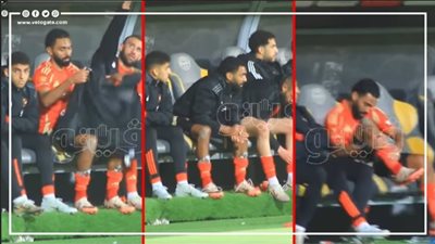 رد فعل غاضب من حسين الشحات بعد استبداله أمام المصري (فيديو)