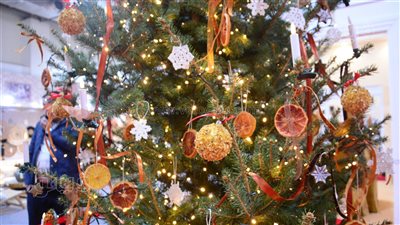 أغرب هدايا وديكورات الكريسماس 2025، شجرة البرتقال المجفف تخطف الأنظار (فيديو وصور)