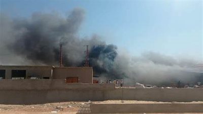 اندلاع حريق في مدرسة طامية الصناعية بالفيوم 